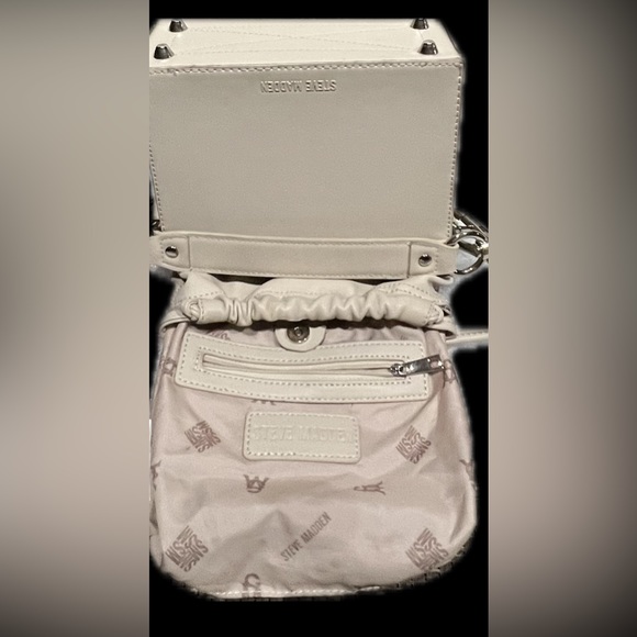 NWOT Steve Madden Kayla box bag with drawstring pouch. Bone color. - Picture 12 of 15